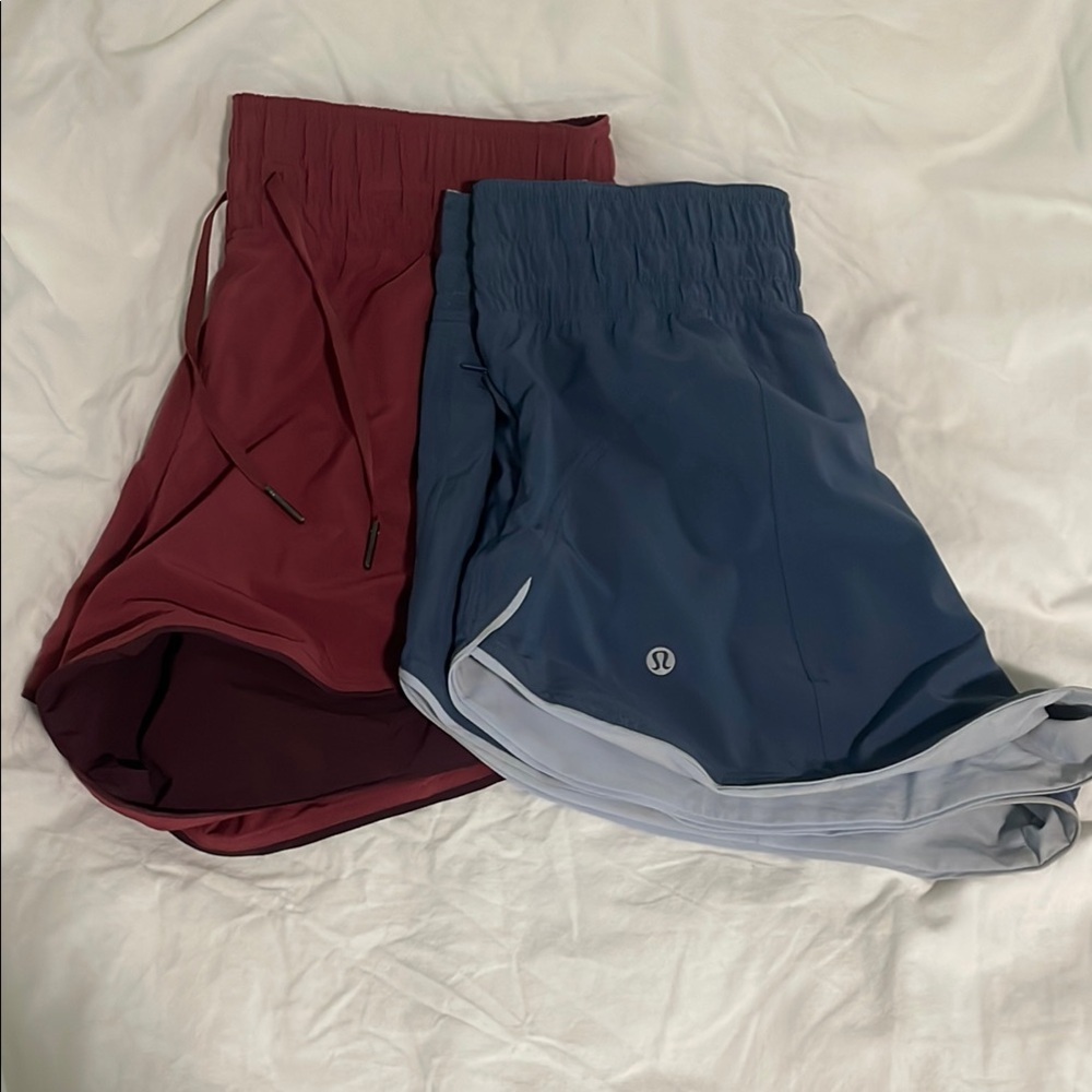 Lululemon Burgundy and Blue Athletic Shorts bundle